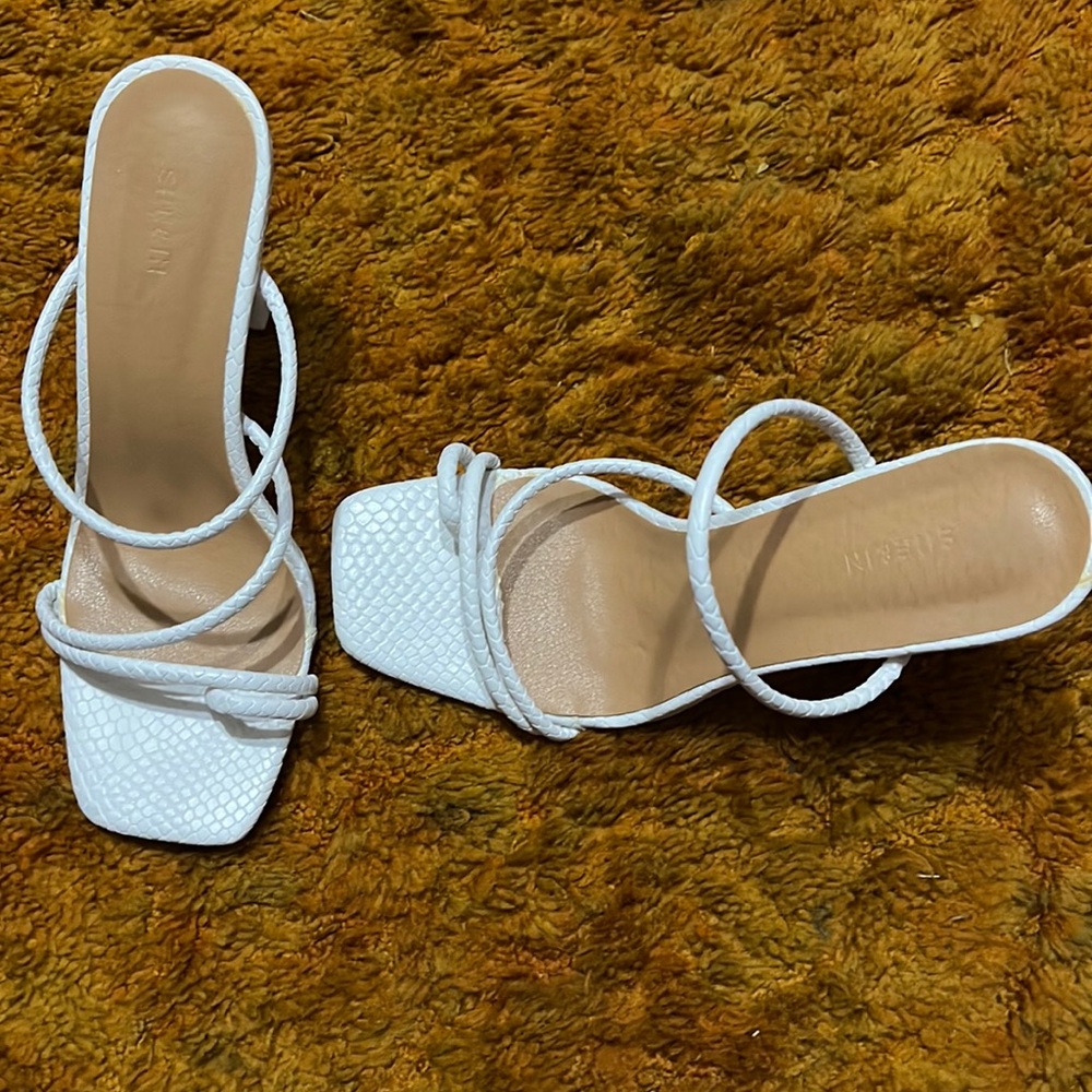 White high heels